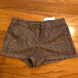 Brown lace shorts